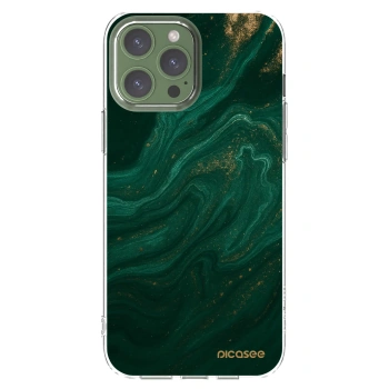 Picasee silikonový průhledný obal pro Apple iPhone 13 Pro Max - Green