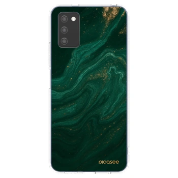 Picasee silikonový průhledný obal pro Samsung Galaxy A02s A025G - Green