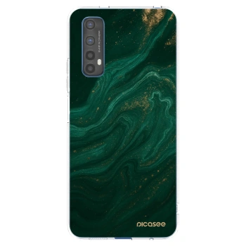 Picasee silikonový průhledný obal pro Realme 7 - Green