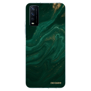 Picasee silikonový průhledný obal pro Vivo Y11s - Green