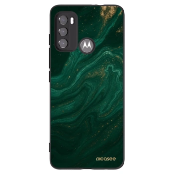 Picasee silikonový černý obal pro Motorola Moto G60 - Green