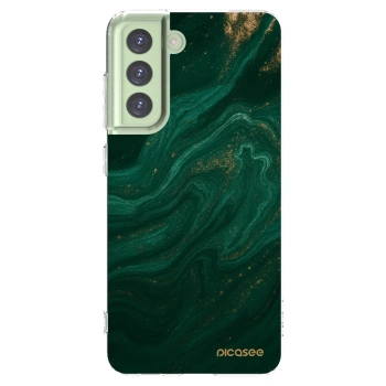 Picasee silikonový průhledný obal pro Samsung Galaxy S21 FE 5G - Green