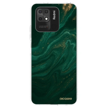 Picasee silikonový průhledný obal pro Xiaomi Redmi 10C - Green