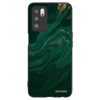 Picasee silikonový černý obal pro OPPO A16s - Green