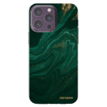 Picasee silikonový průhledný obal pro Apple iPhone 14 Pro Max - Green