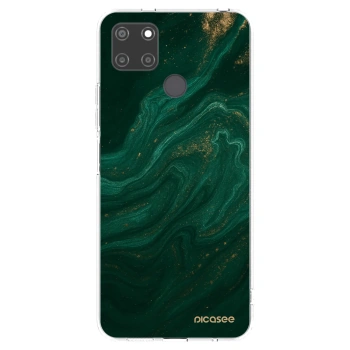 Picasee silikonový průhledný obal pro Realme C21Y - Green