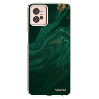 Picasee silikonový průhledný obal pro Motorola Moto G32 - Green