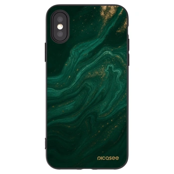 Picasee silikonový černý obal pro Apple iPhone X/XS - Green