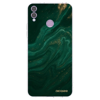 Picasee silikonový průhledný obal pro Honor 8X - Green