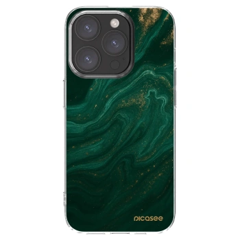 Picasee silikonový průhledný obal pro Apple iPhone 15 Pro - Green