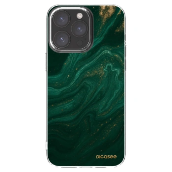 Picasee silikonový průhledný obal pro Apple iPhone 15 Pro Max - Green