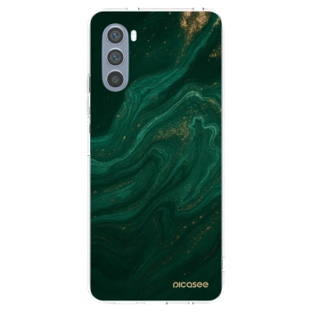 Picasee silikonový průhledný obal pro Motorola Moto G62 - Green