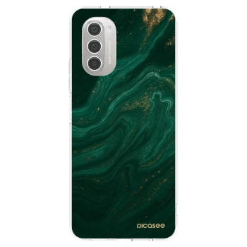 Picasee silikonový průhledný obal pro Motorola Moto G51 - Green