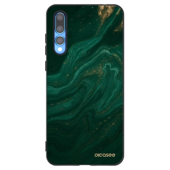 Picasee silikonový černý obal pro Huawei P20 Pro - Green