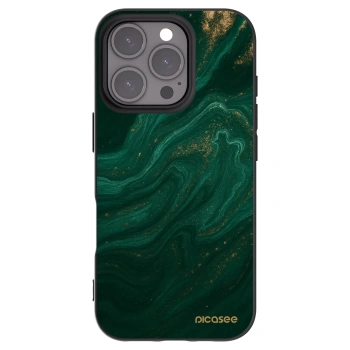 Picasee silikonový černý obal pro Apple iPhone 16 Pro - Green