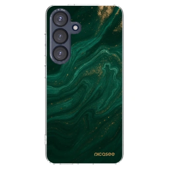 Picasee silikonový průhledný obal pro Samsung Galaxy S25 5G - Green