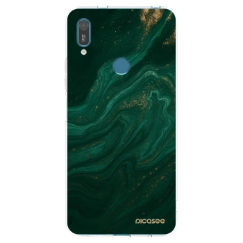 Picasee silikonový průhledný obal pro Huawei Y7 2019 - Green