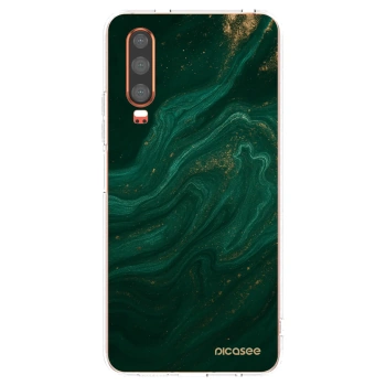 Picasee silikonový průhledný obal pro Huawei P30 - Green
