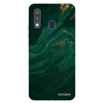 Picasee silikonový průhledný obal pro Samsung Galaxy A40 A405F - Green