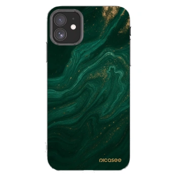 Picasee silikonový průhledný obal pro Apple iPhone 11 - Green