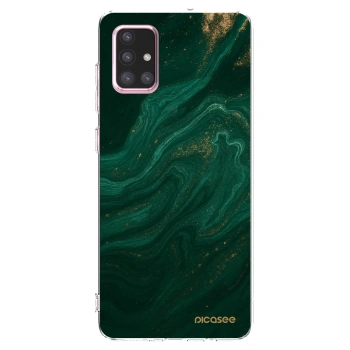 Picasee silikonový průhledný obal pro Samsung Galaxy A71 A715F - Green