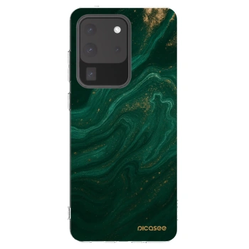 Picasee silikonový průhledný obal pro Samsung Galaxy S20 Ultra 5G G988F - Green