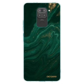 Picasee silikonový černý obal pro Xiaomi Redmi Note 9 - Green
