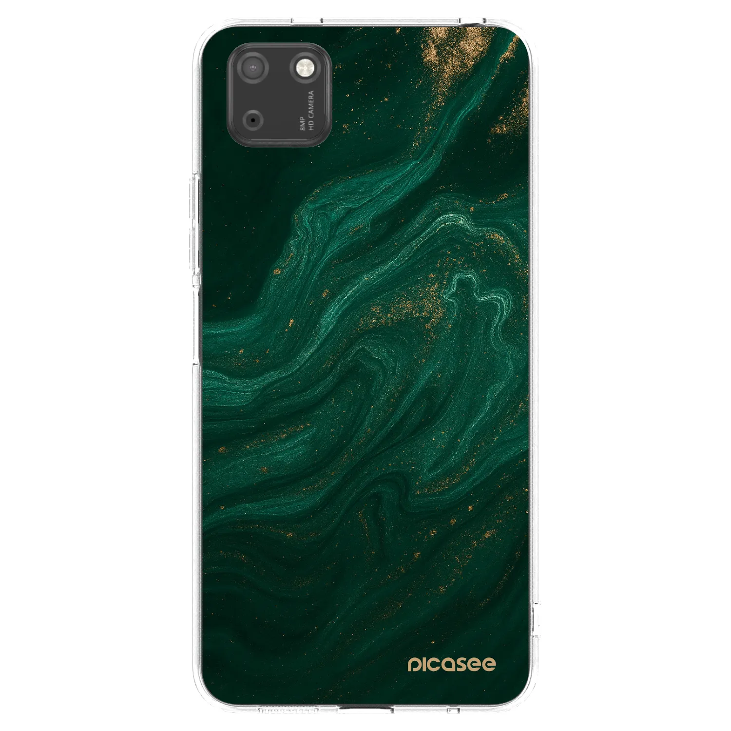 Picasee silikonový průhledný obal pro Huawei Y5P - Green