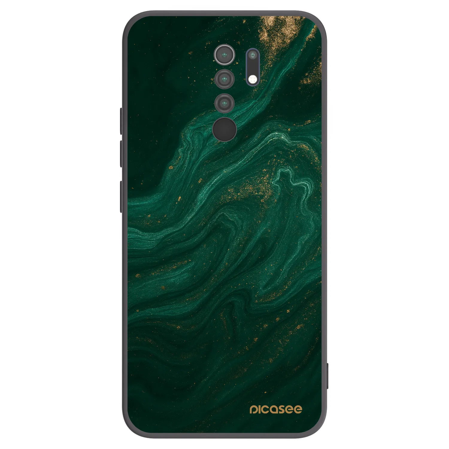 Picasee silikonový černý obal pro Xiaomi Redmi 9 - Green