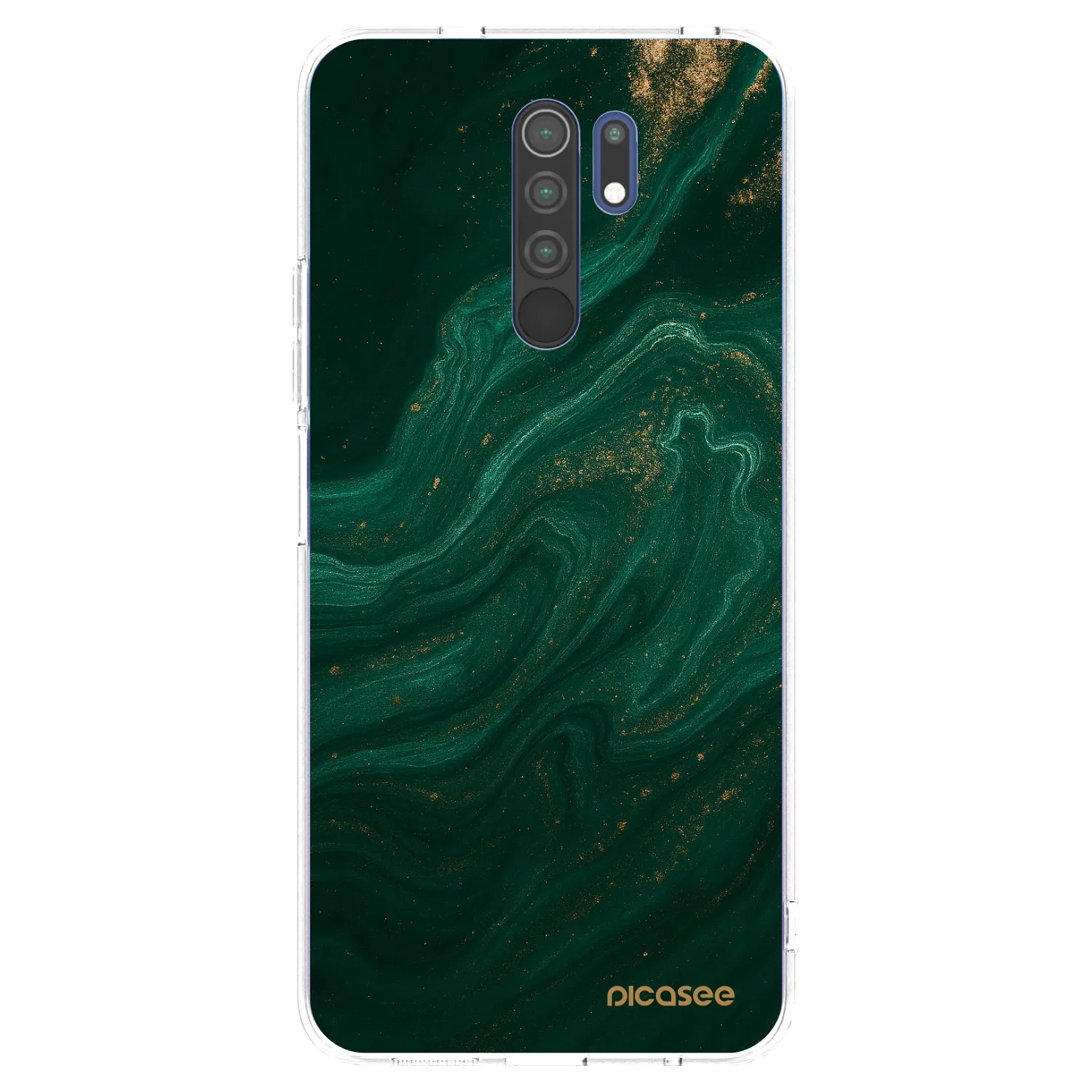 Picasee silikonový průhledný obal pro Xiaomi Redmi 9 - Green