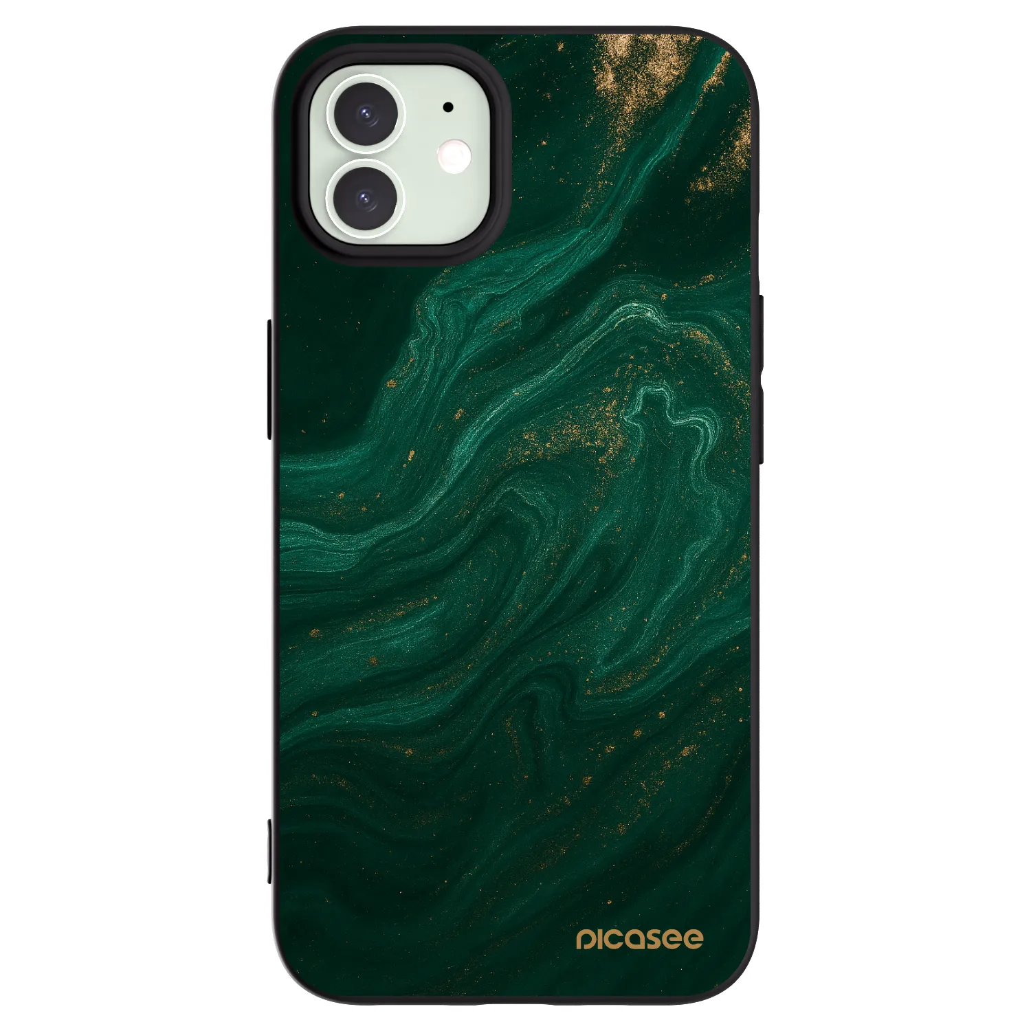 Picasee silikonový černý obal pro Apple iPhone 12 - Green