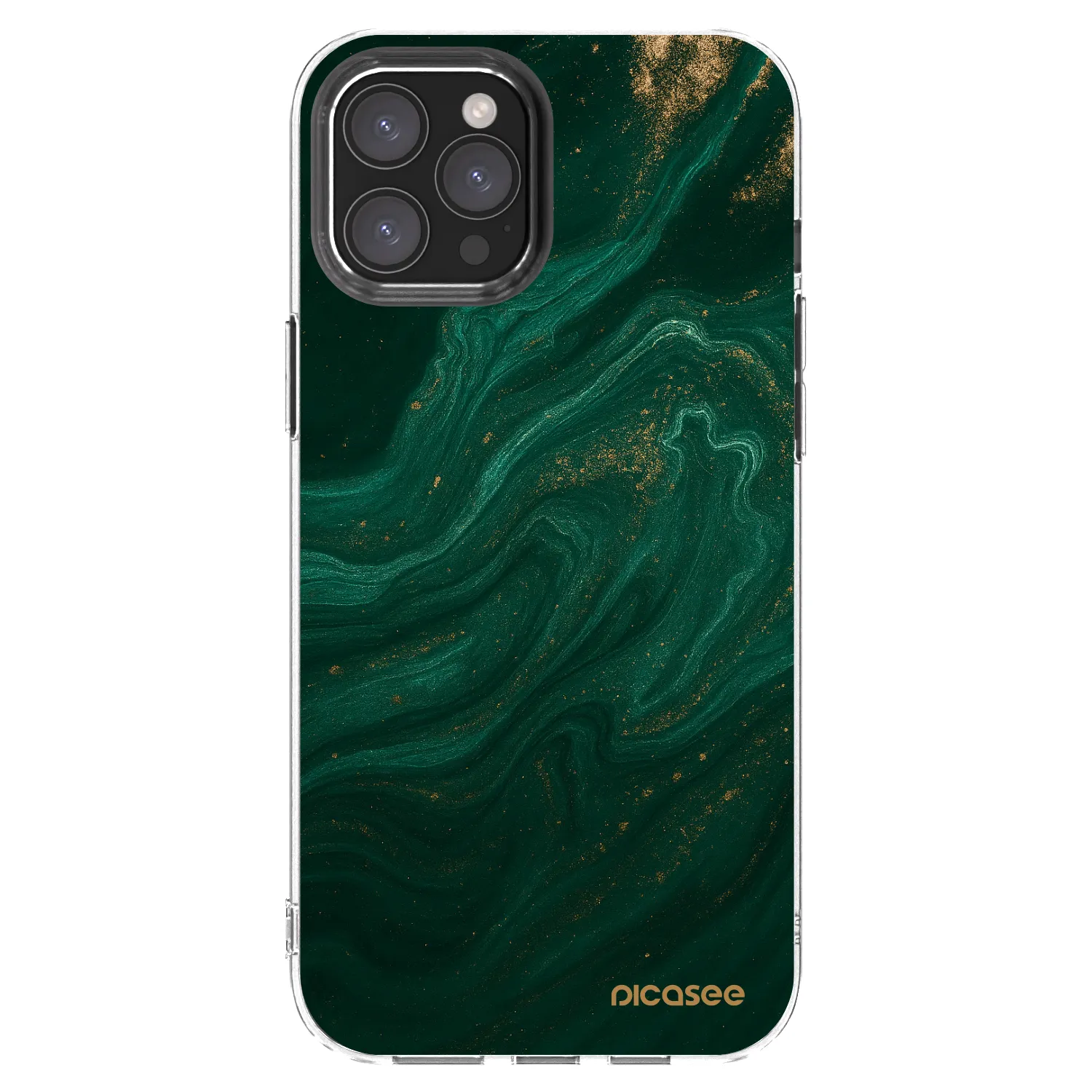 Picasee silikonový průhledný obal pro Apple iPhone 12 Pro Max - Green