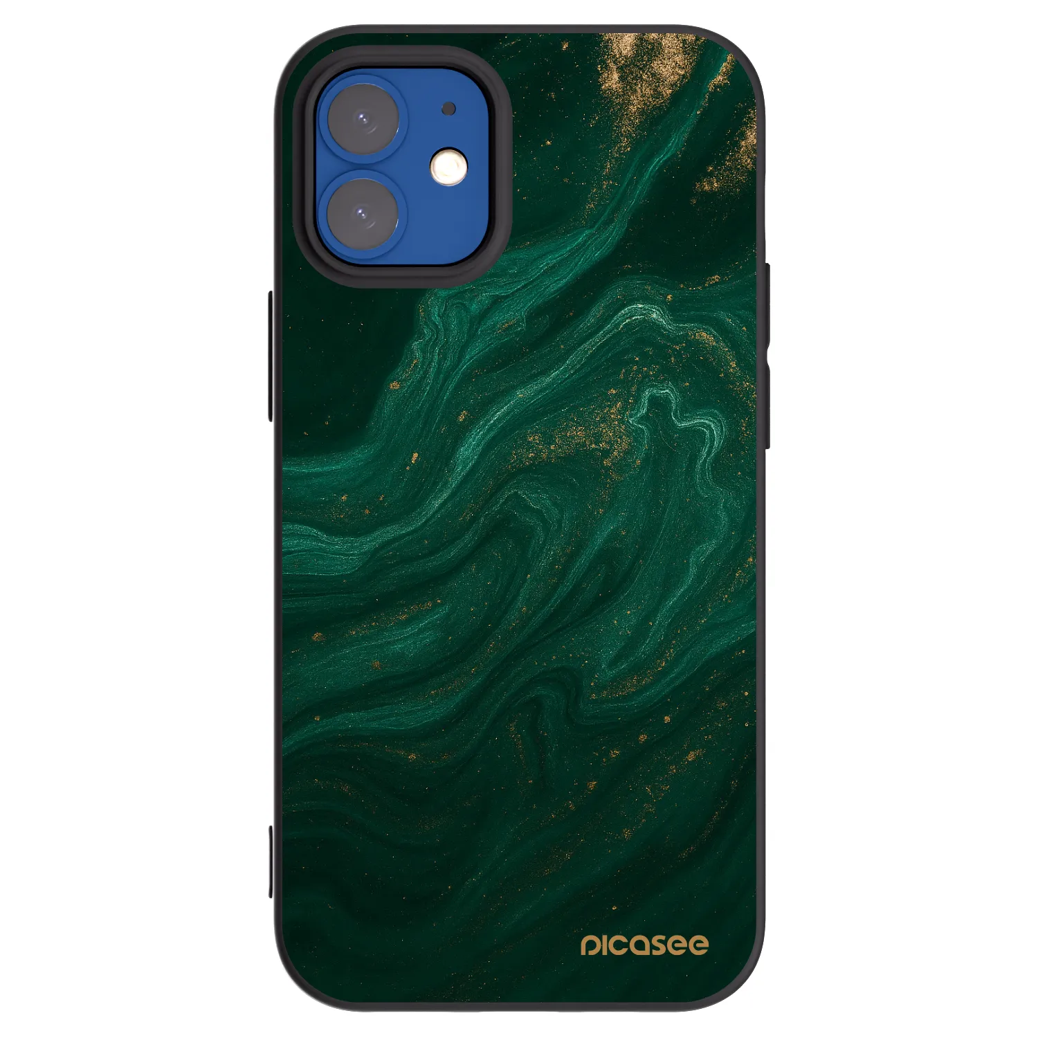 Picasee silikonový černý obal pro Apple iPhone 12 mini - Green