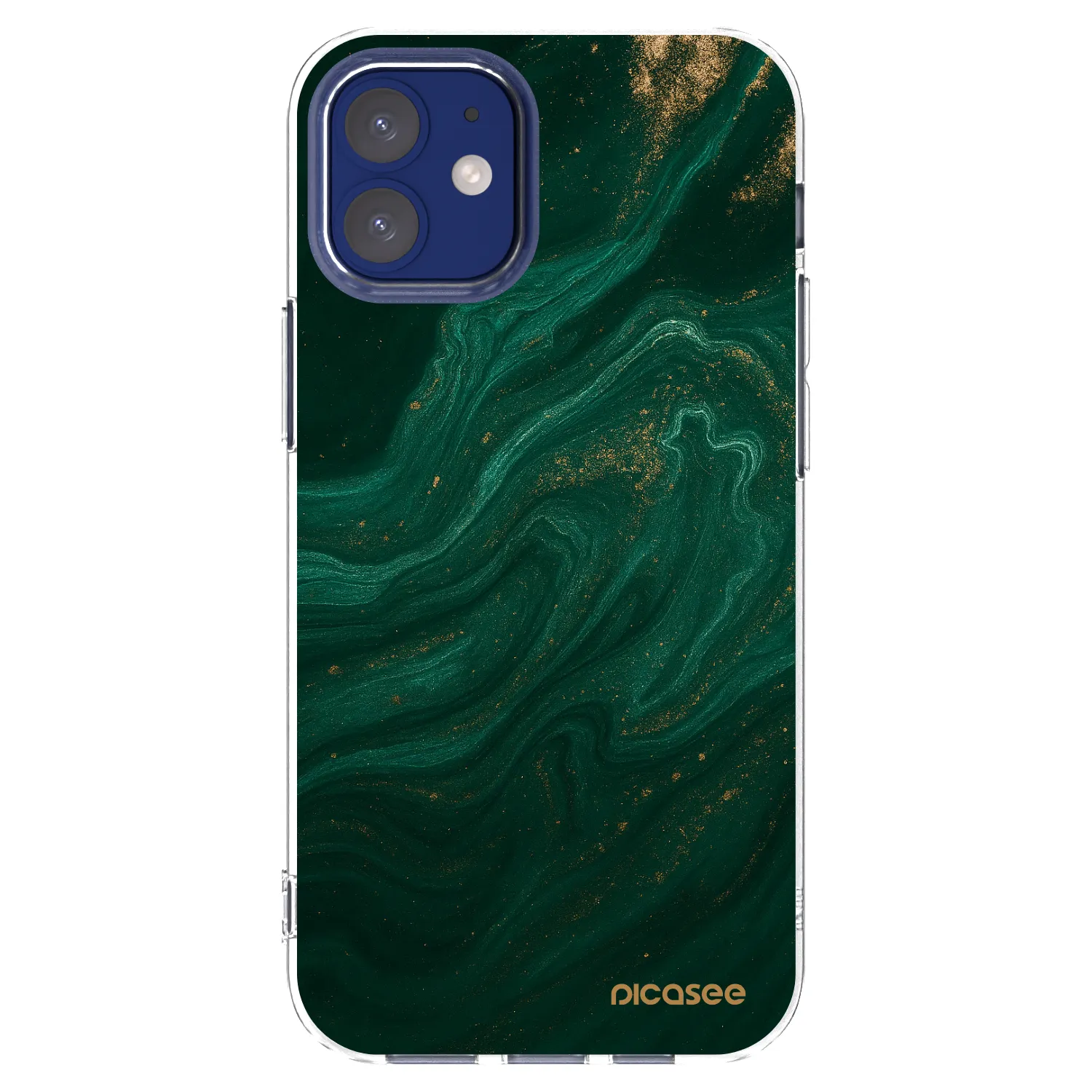 Picasee silikonový průhledný obal pro Apple iPhone 12 mini - Green