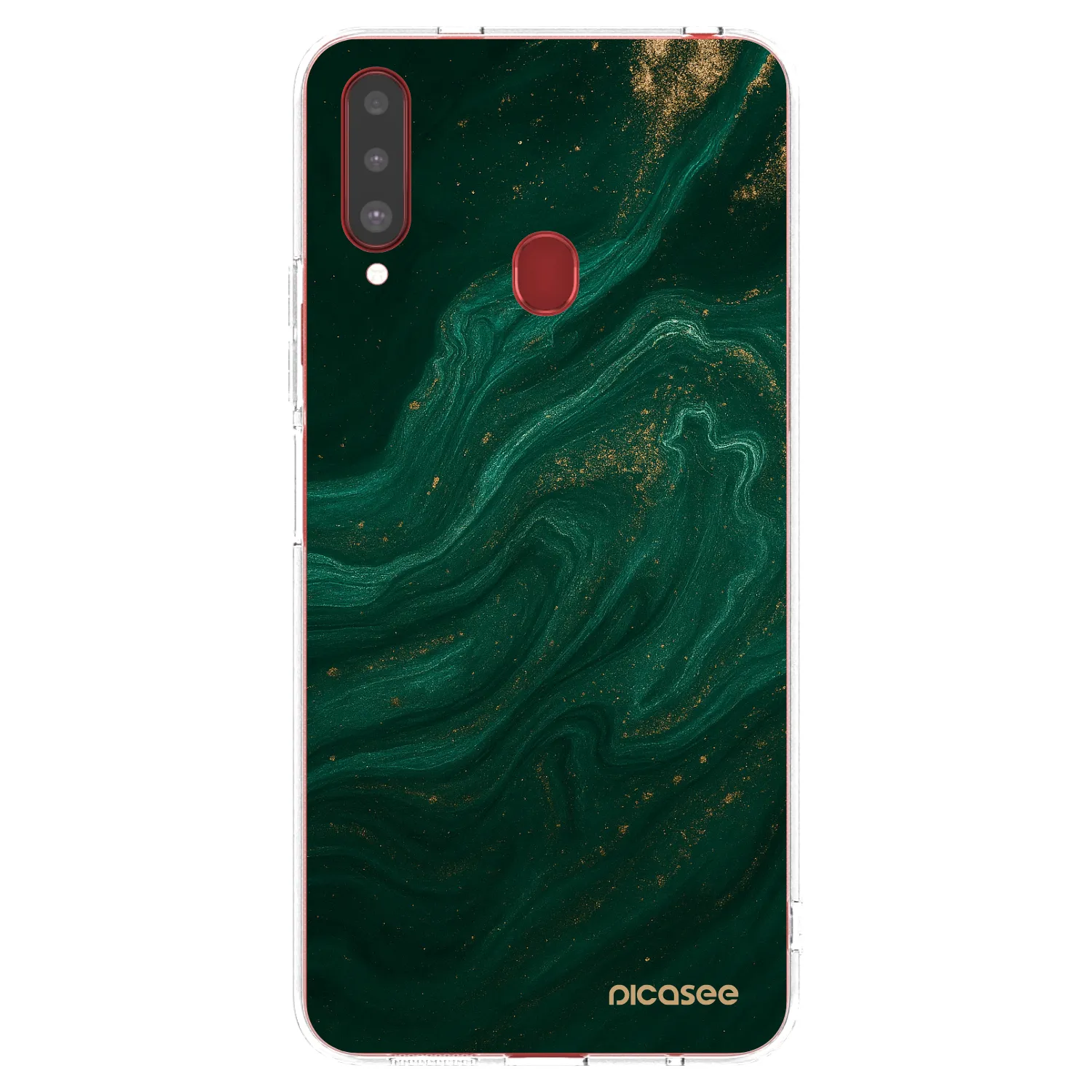 Picasee silikonový průhledný obal pro Samsung Galaxy A20s - Green