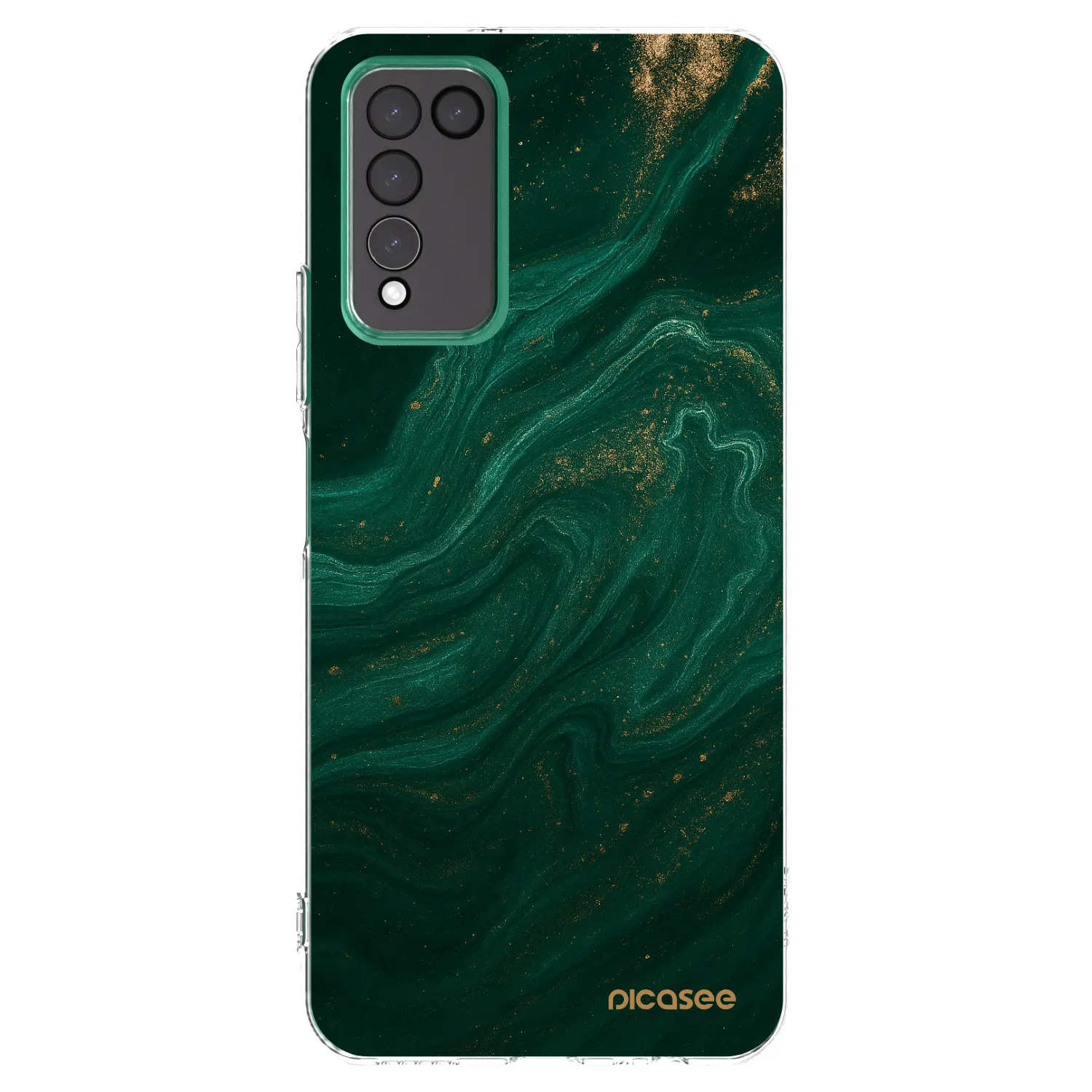 Picasee silikonový průhledný obal pro Honor 10X Lite - Green