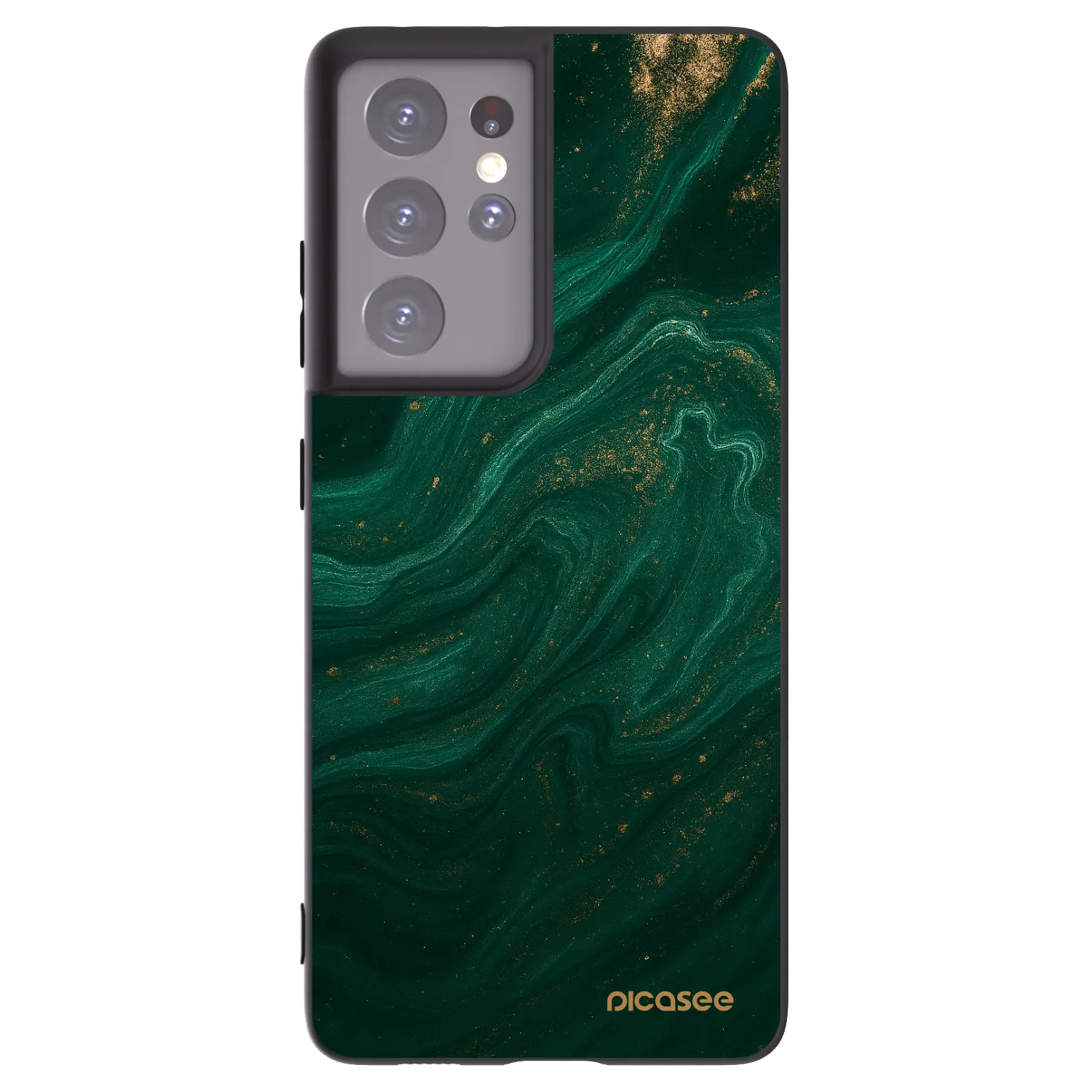 Picasee silikonový černý obal pro Samsung Galaxy S21 Ultra 5G G998B - Green