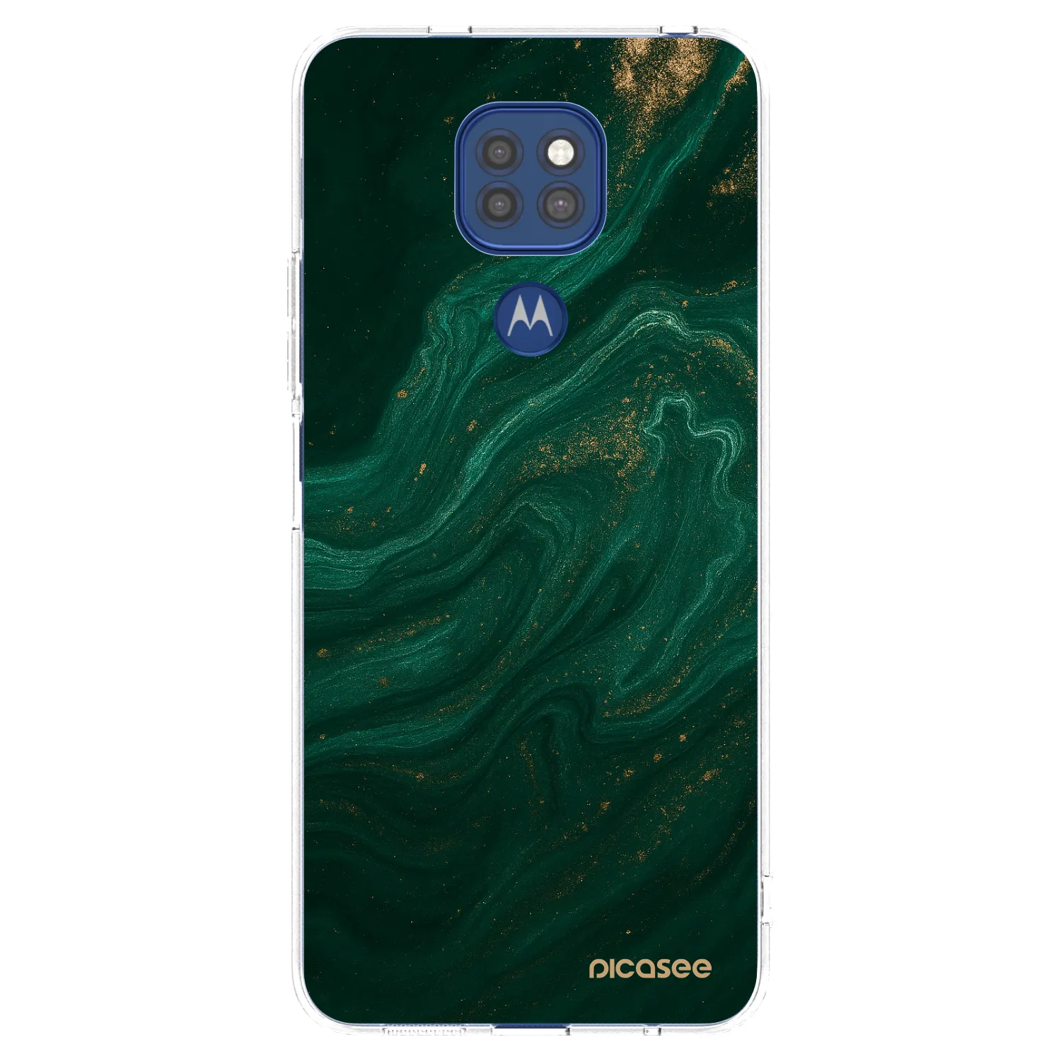 Picasee silikonový průhledný obal pro Motorola Moto G9 Play - Green