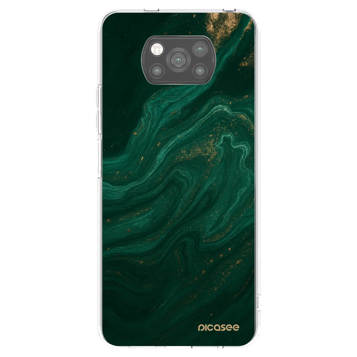 Picasee silikonový černý obal pro Xiaomi Poco X3 Pro - Green
