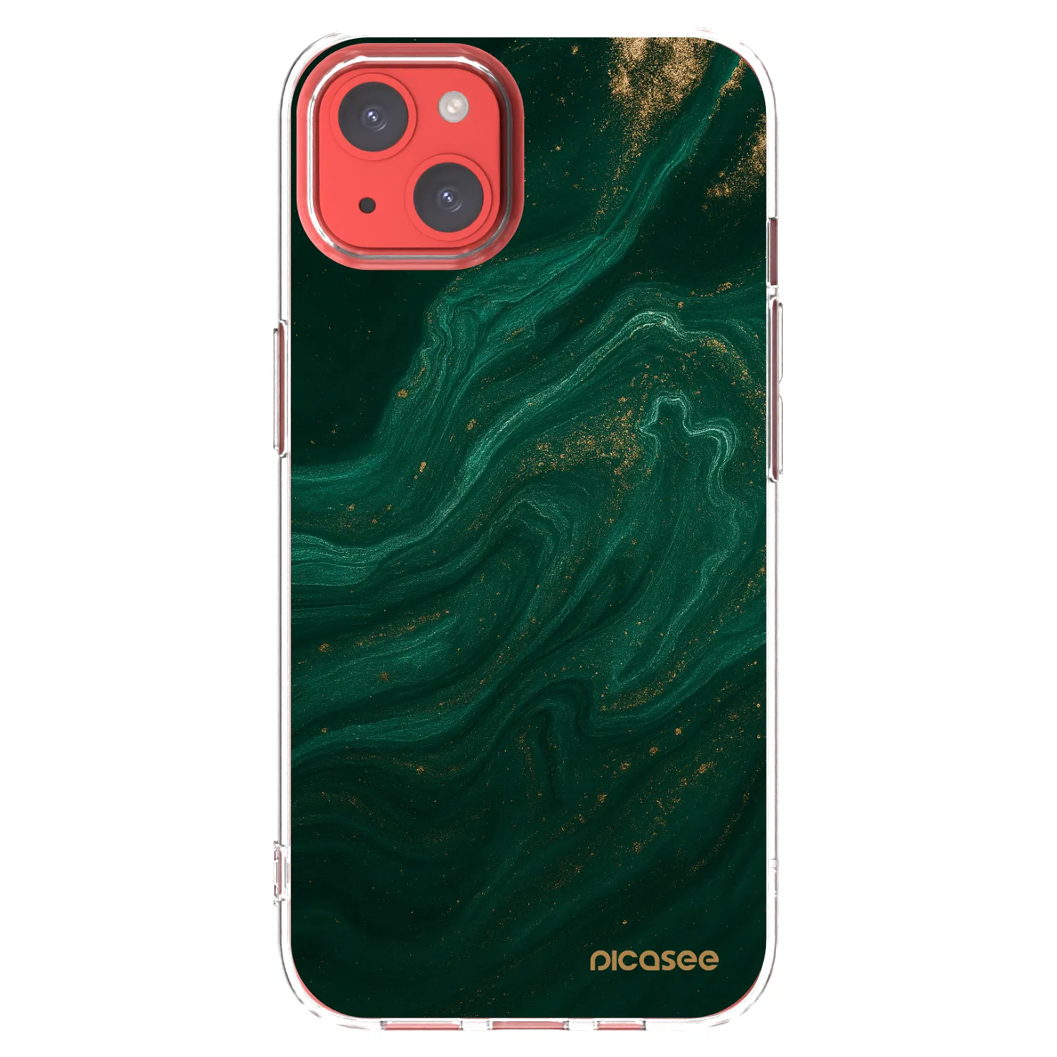 Picasee silikonový průhledný obal pro Apple iPhone 13 - Green