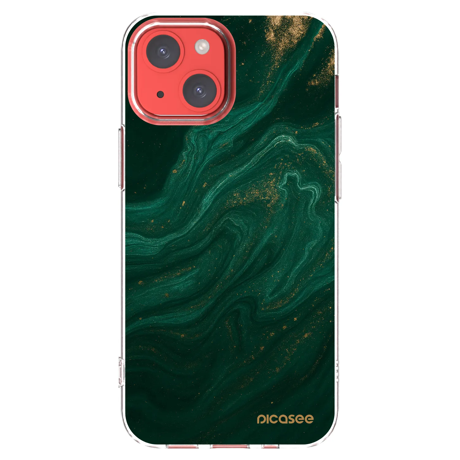 Picasee silikonový průhledný obal pro Apple iPhone 13 mini - Green