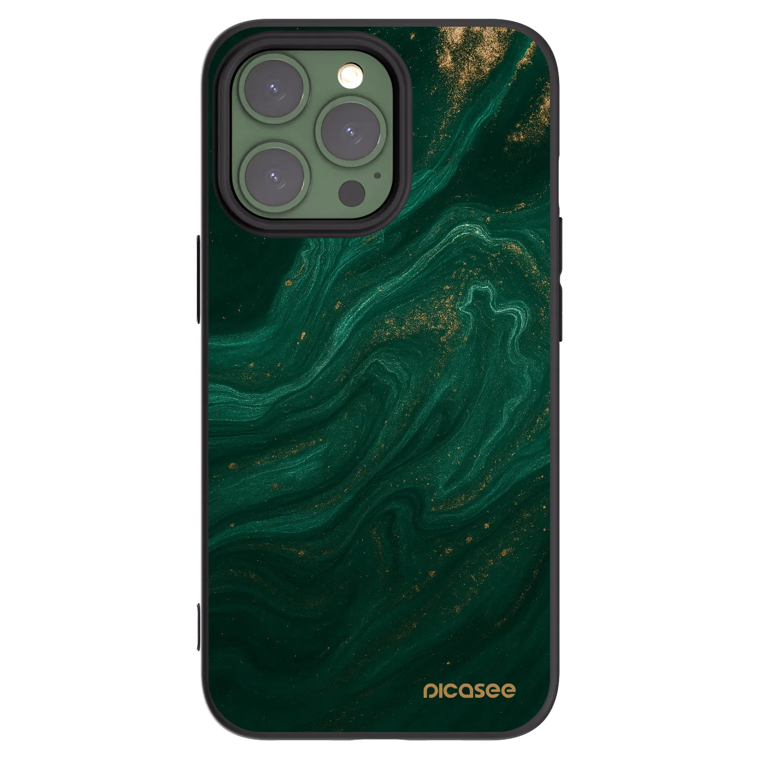 Picasee silikonový černý obal pro Apple iPhone 13 Pro - Green