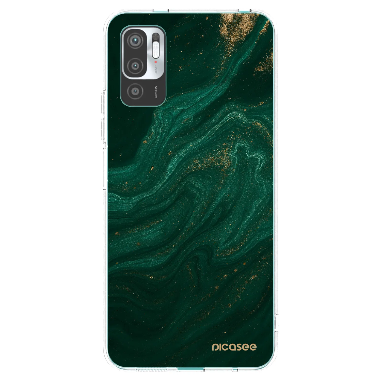 Picasee silikonový průhledný obal pro Xiaomi Redmi Note 10 5G - Green