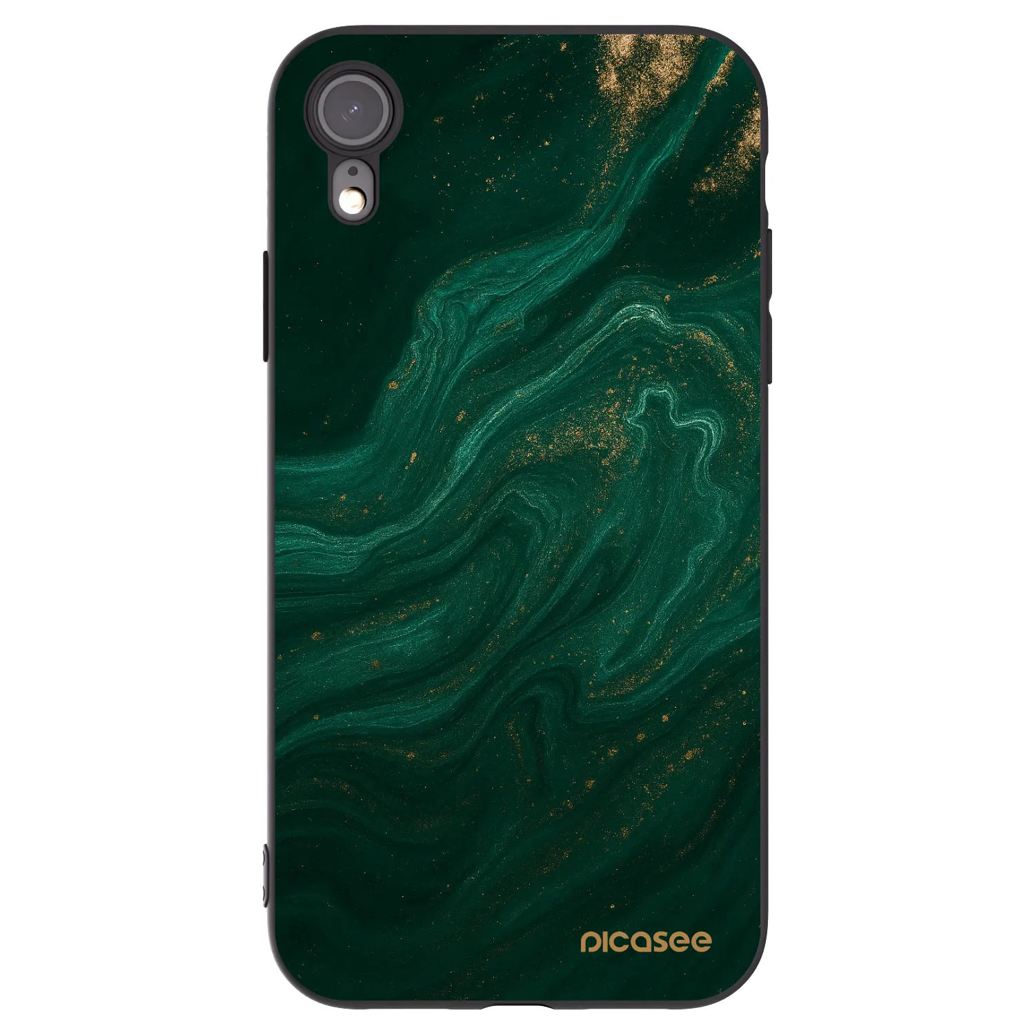 Picasee silikonový černý obal pro Apple iPhone XR - Green