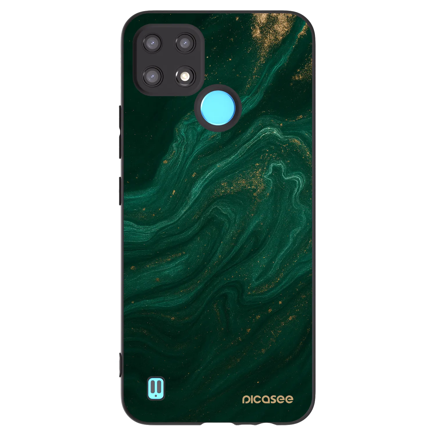 Picasee silikonový černý obal pro Realme C21 - Green