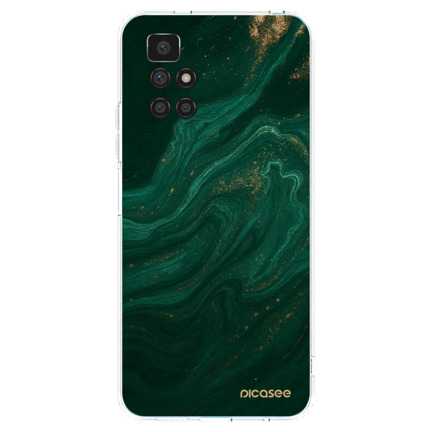 Picasee silikonový průhledný obal pro Xiaomi Redmi 10 - Green