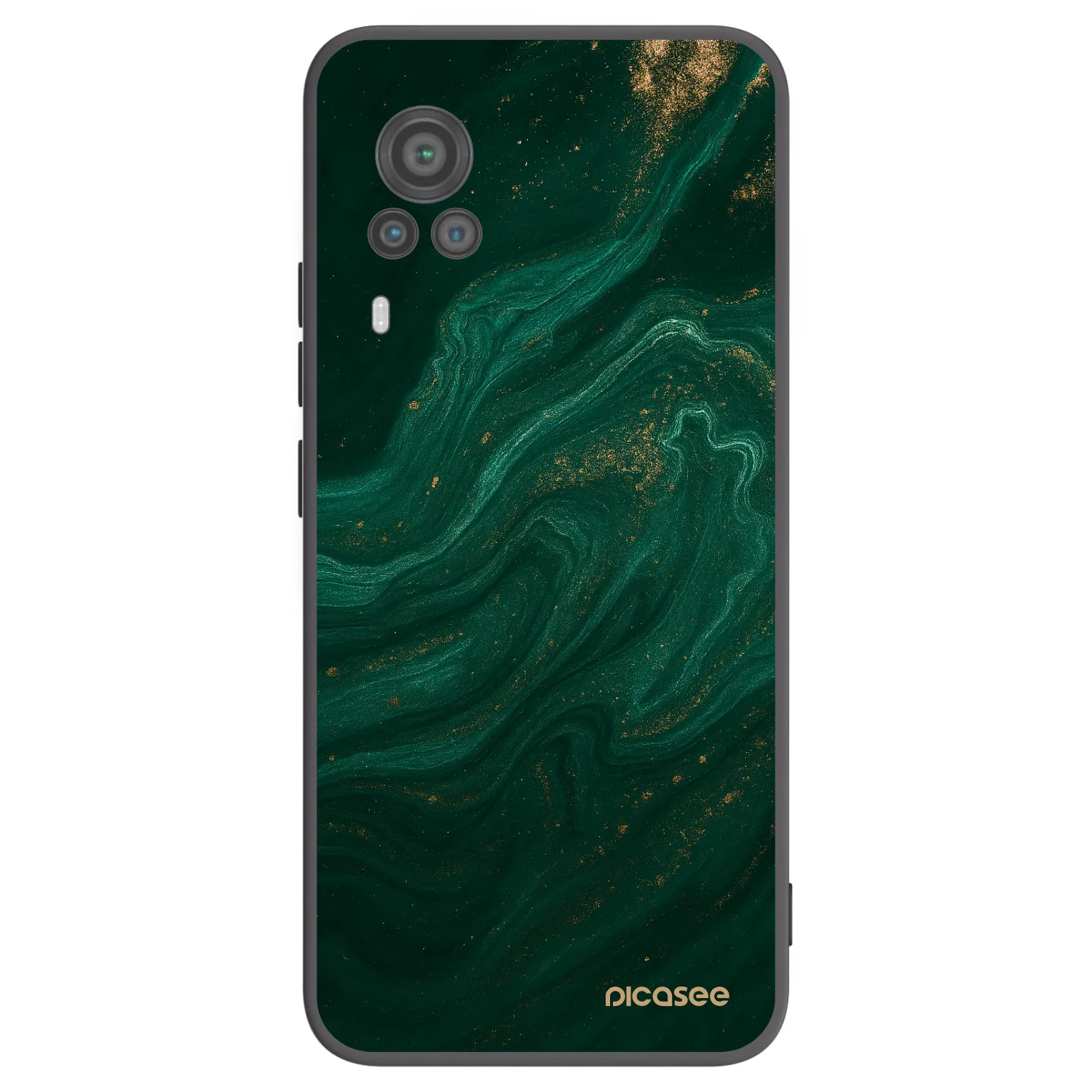 Picasee silikonový černý obal pro Vivo X60 Pro 5G - Green
