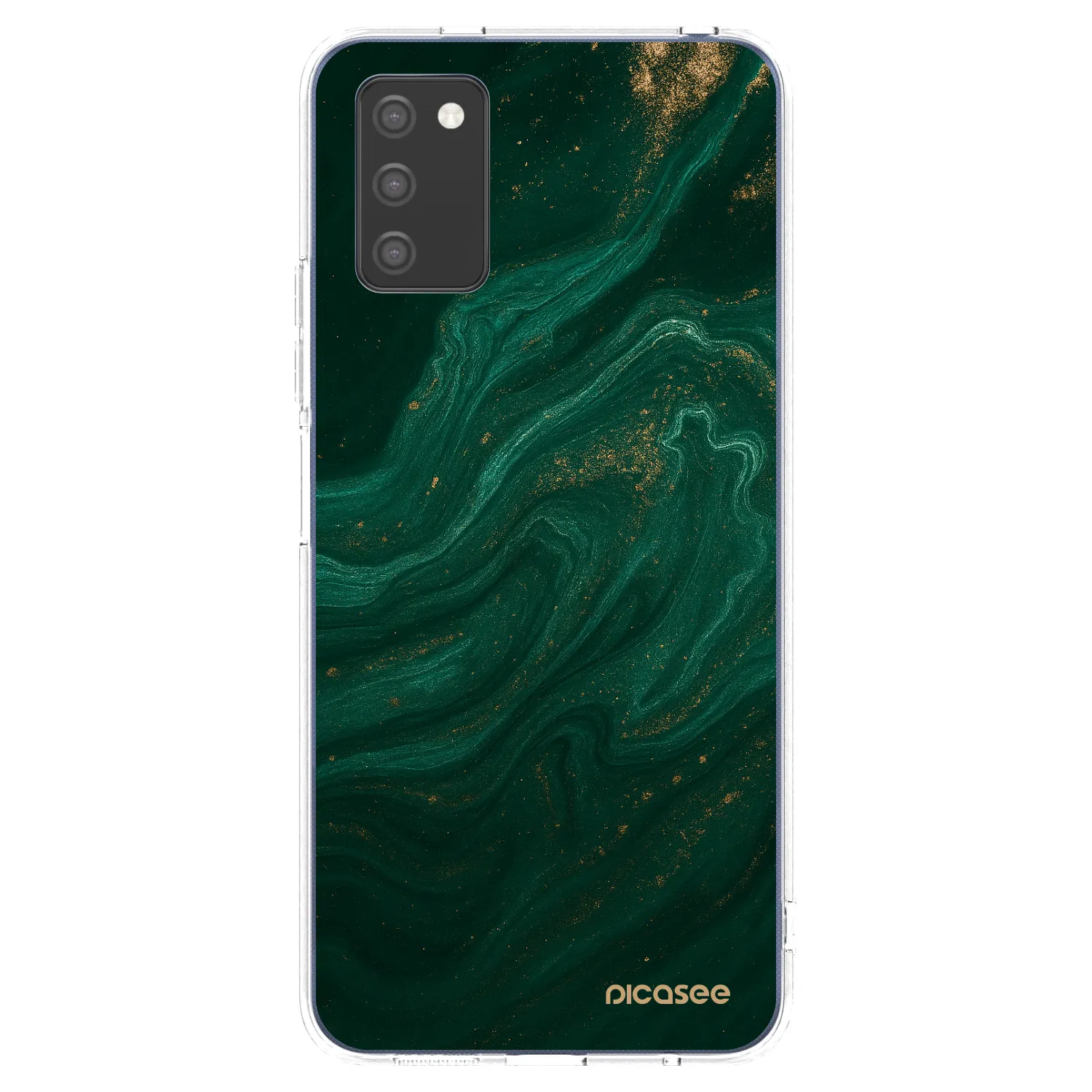 Picasee silikonový průhledný obal pro Samsung Galaxy A03s A037G - Green