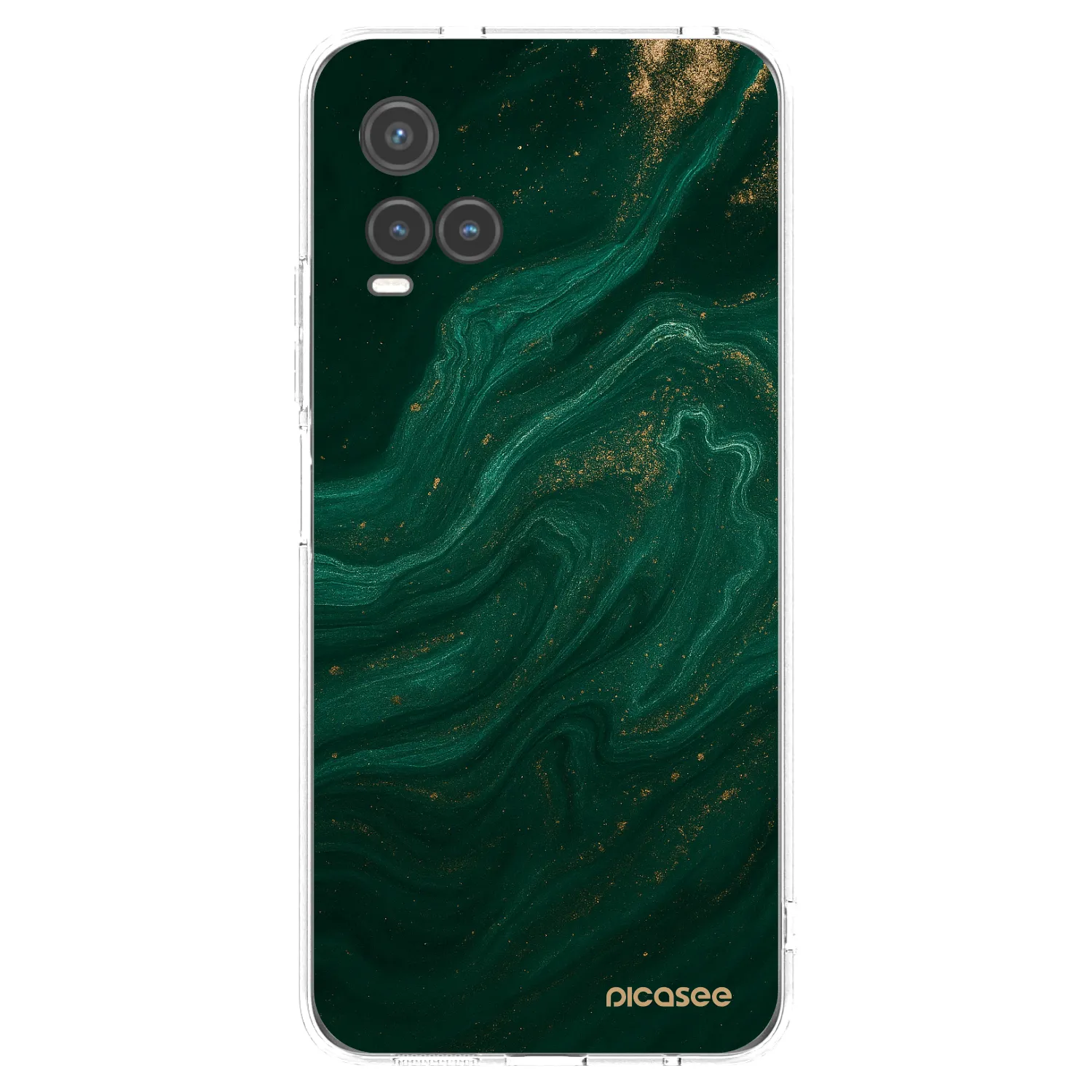 Picasee silikonový průhledný obal pro Vivo Y33s - Green