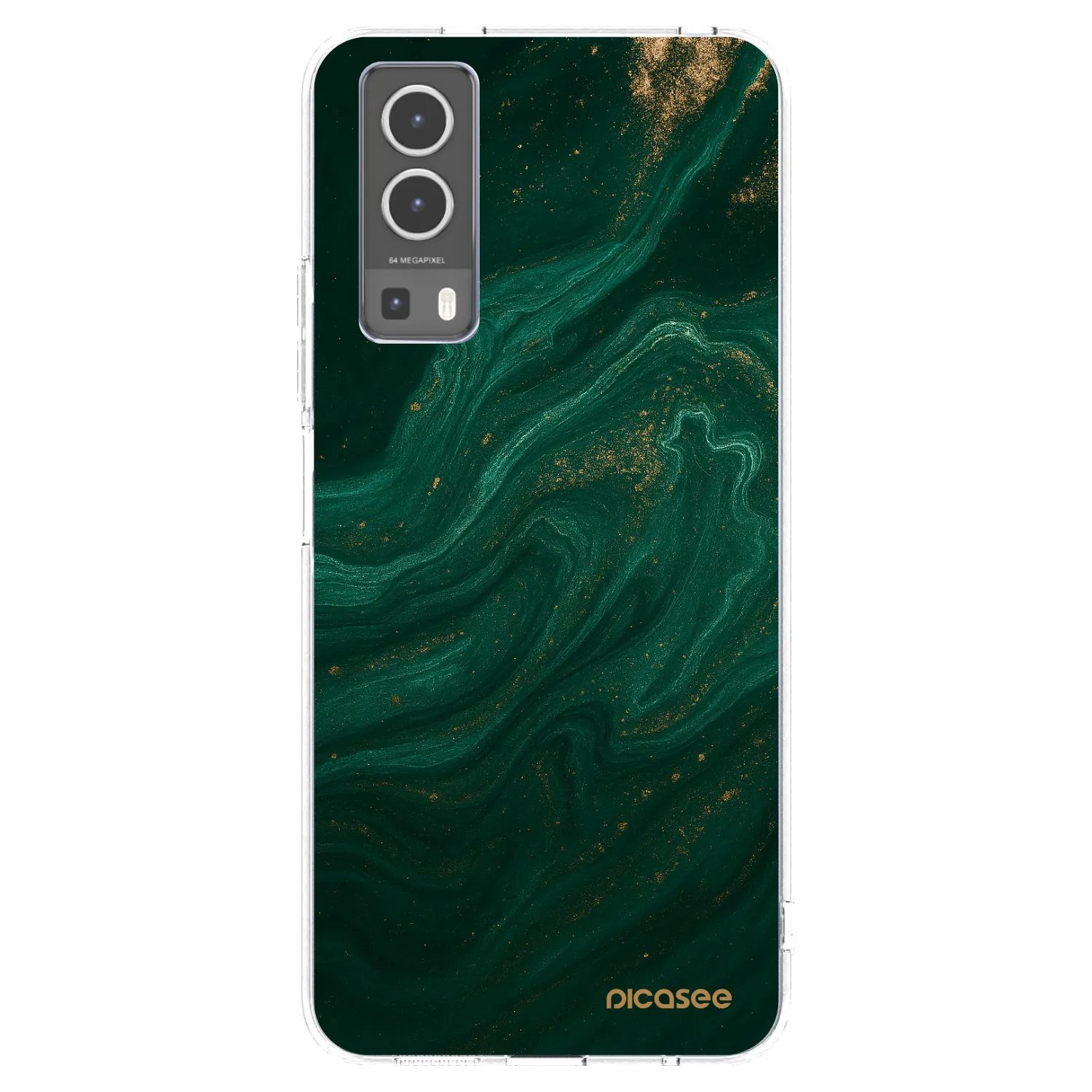 Picasee silikonový průhledný obal pro Vivo Y72 5G - Green